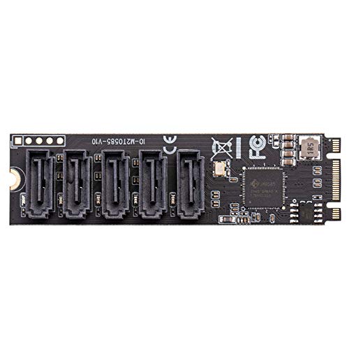 M.2 (PCIe 3.0) to 5 Ports SATA III 6G ssd Adapter with sataIII cable SATA3.0 to m.2 pci-e