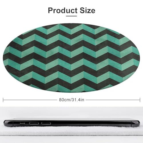 Alfombra lavable para cocina y baño con diseño turquesa resistente 4
