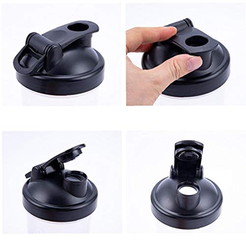 Shaker Cup Plastic Sports Water Bottle Portable Lekvrije Blender Multifunctionele Shake Cup Black - Image 5