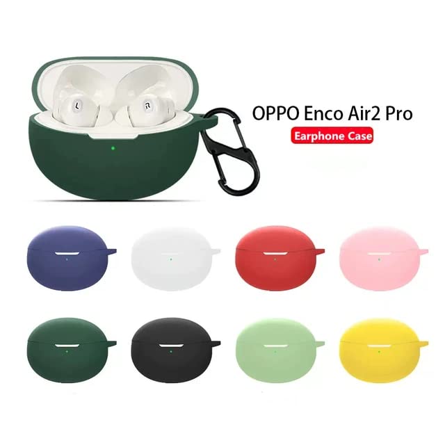 Image of Soft Silicone Protective Cover Case Compatible with Oppo Enco Air2 Pro (Black)