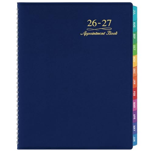 Planificateur journalier horaire 2023 carnet de rendez-vous 15 minutes grand format bleu