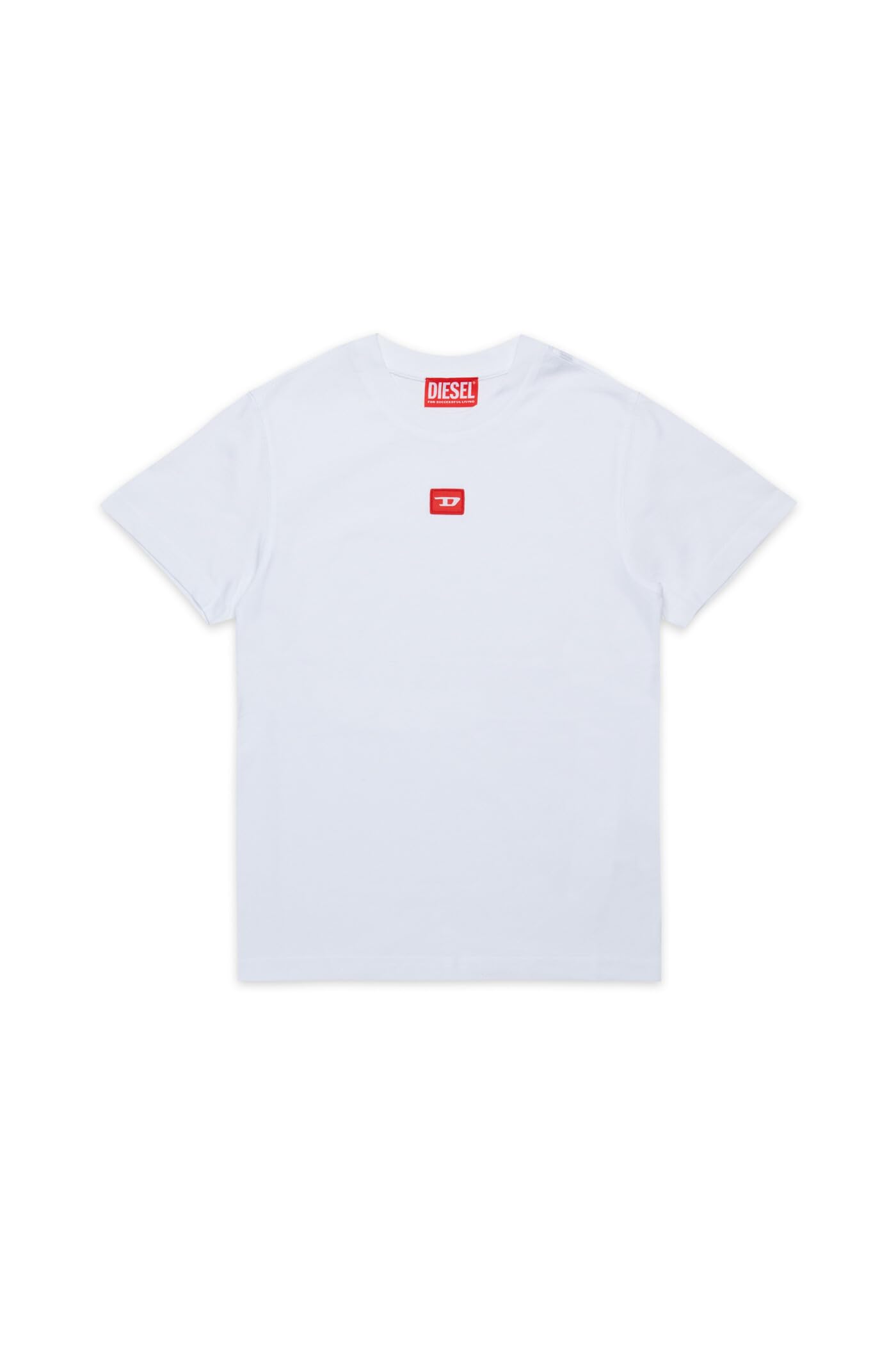 Diesel - Camiseta de punto para niño con parche en D rojo