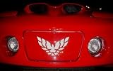 Front License Plate Overlay Decal - 98-02 Pontiac Firebird - (Color: Gloss Red)