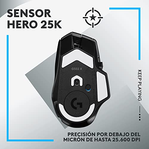 Ratón inalámbrico Logitech G502 X Lightspeed sensor Hero 25K óptico mecánico 4