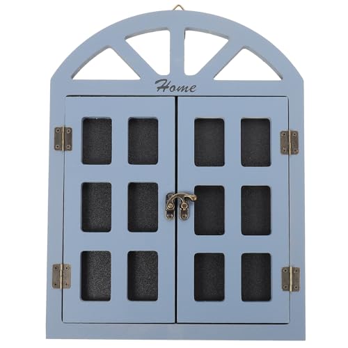 Mikikit Pizarra Decorativa de Madera Vintage Diseño de Ventana Tablero de Mensajes Reutilizable para Cocina y Cafetería Color Gris Envejecido Adecuado para Decoración y Notas Hogar