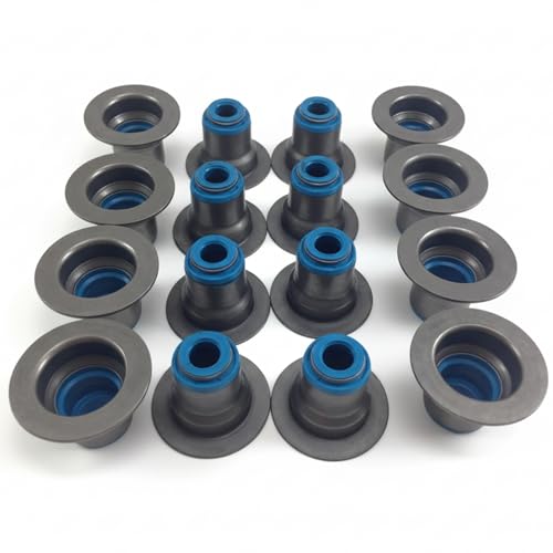 Street Sport Industries Valve Stem Seal - 16pcs Top Hat ValveStemSeal For GM LS1 LS3 LS6-313" x .500" Top Hat Intake Intake & Exhaust Metal Clad Valve Seals Replacement For 12482063