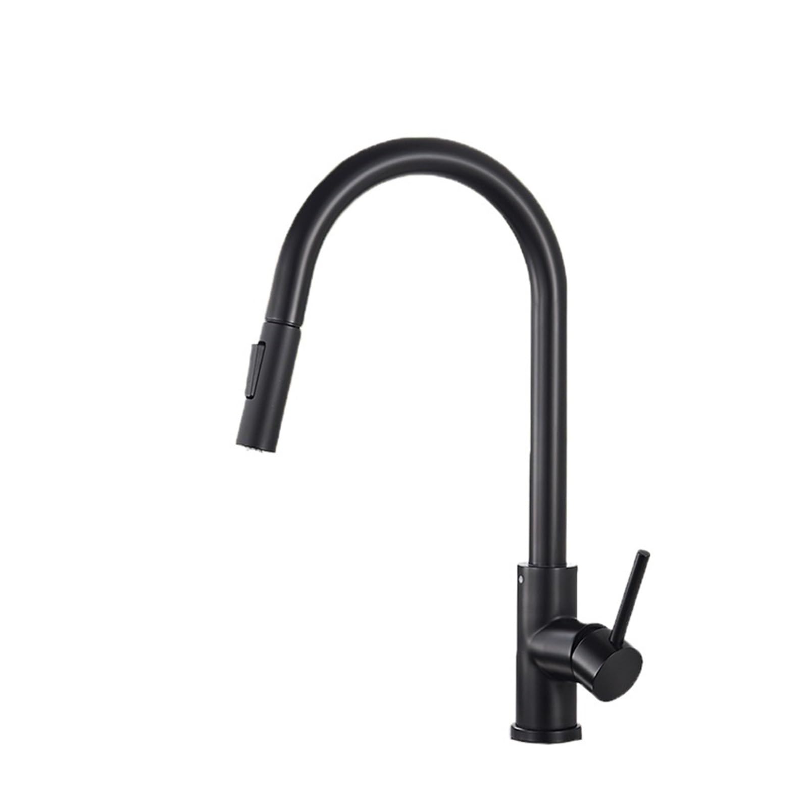 Mitigeur cuisine noir extractible douchette deux fonctions robinet eau chaude froide sur pont
