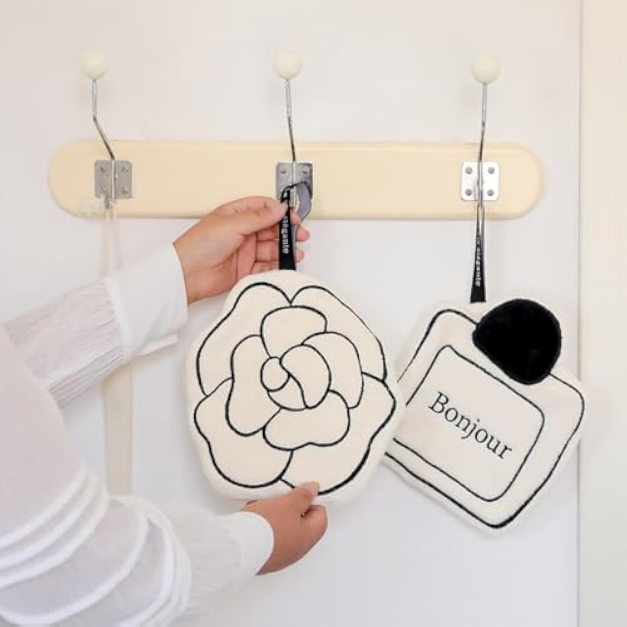 Hand Towel with Hanging Loops for Bathroom