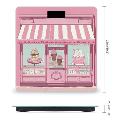 Báscula digital Ice Cream Store Pink 180kg miniatura 2
