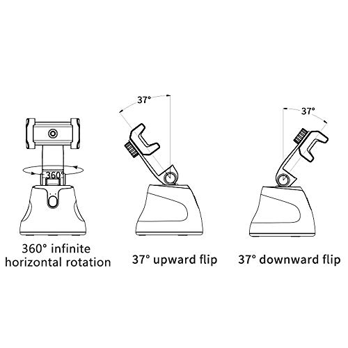 Cucudy Suporte de rastreamento automático de selfie portátil Suporte de rastreamento de objeto de 36