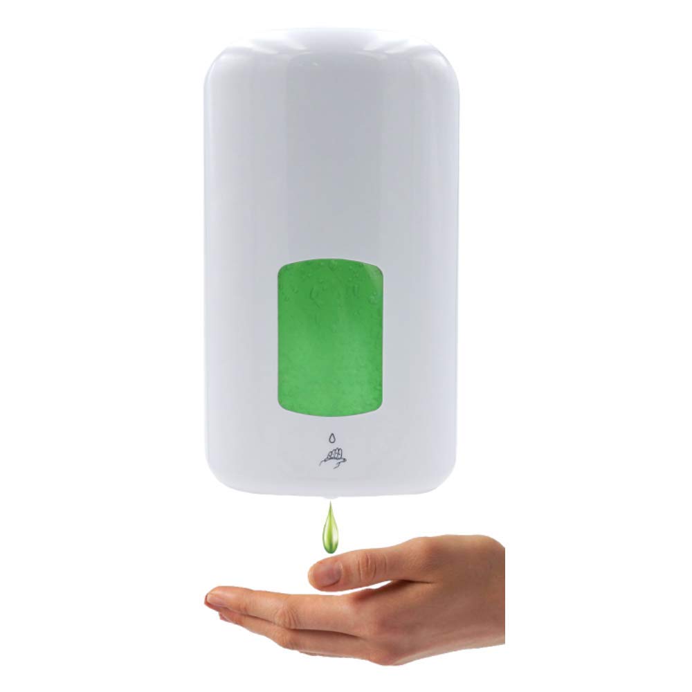 NK - Dispenser di sapone automatico da terra, 1 l, sensore infrarossi, materiale ABS, igienico, cura personale, ideale per ufficio, ospedale, hotel, scuola [Altezza 136 x 85 x 39 mm, base 32 m]
