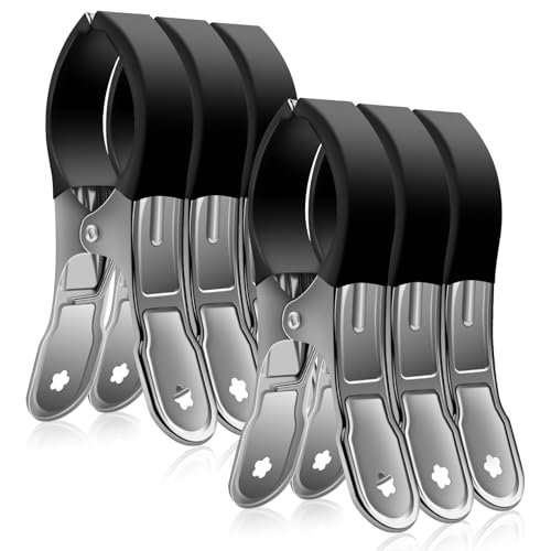 Vicloon Pinces à Serviettes pour Chaise Longue de Plage, 6 Pièces Pince à Linge INOX, Durable...