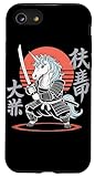 Lustiges Einhorn Ninja Samurai Retro Anime für Einhörner Liebhaber Hülle für iPhone SE (2020) /...