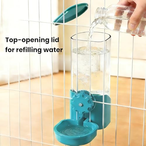 29oz Rabbit Water Bottle Dispenser for Cage, Bunny Water Bowl(Blue) by BAGHPBM - Used condition - Image 2