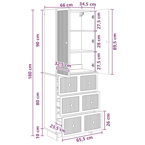Estante de pared de madera y cómoda con cajones para solucionar la falta de espacio 3