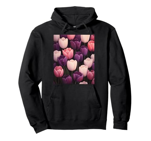 Bouquet De Tulipes Coloré Floral Art Sweat à Capuche