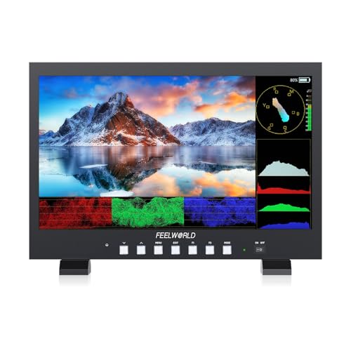 Image of FEELWORLD FVM215 21.5 Inch 1000nit High Bright Production Broadcast Studio Monitor with Waveform LUT 8 Bit Color Depth 4K60Hz HDMI 3G SDI in and Out