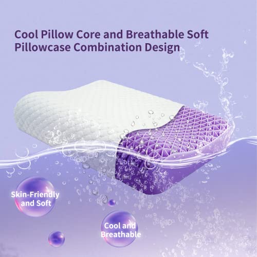 Dafeel Low Profile Pillow For Kids, Boys Girls (5-12), Cooling & Soft Cervical Pillow For Sleeping, Pretty Heavy & Ultra-Durable Neck Pillow For Side, Back & Stomach Sleepers With Nice Pillowcase #TOP1
