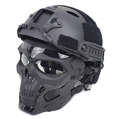 Masque d'airsoft double mode de port avec casque rapide tactique et écran crâne anti-impact
