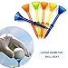LIQIWI Big Cup Golf Tees & Golf Tees Double Layer Plastic,Reduce Friction and Side Spin ＆ Excellent Durability and Stability Tees 3 1/4 Inch 40 Pack,Mixed Colors for Practice TE017