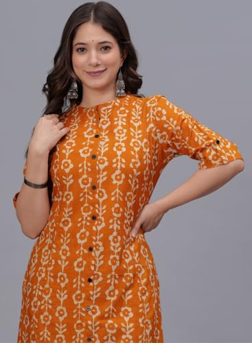 Image of rytras Women Printed A-Line Kurta Set with Palazzo Pants