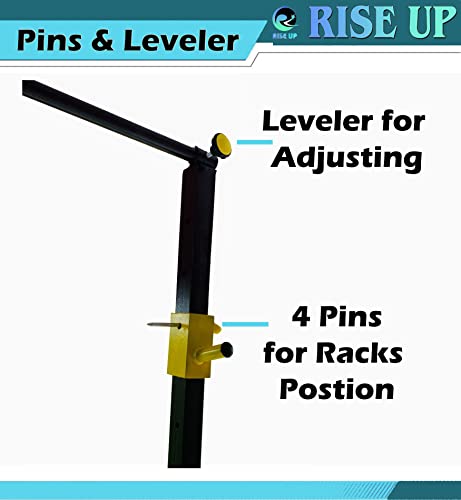 Image of RISE UP � Squat Rack Power Cage with with Pull Up Bar, J-Cups & Safety Arms