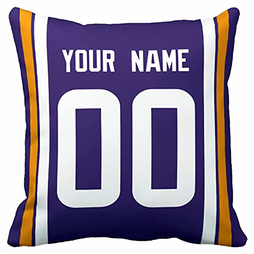 Image of ANTKING Throw Pillow 2 Pack with Custom Name and Number Personalized Gift for Men Women Boys