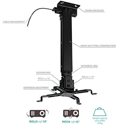 Wali PM-001-BLK Universal Projector Mount thumb #2