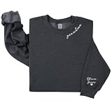 RUSTIC UNITED Personalized Grandma Sweatshirt with Grandkids Names, Best Grandma Gift, Personalized Birthday Gift, Grandmother Sweater Black