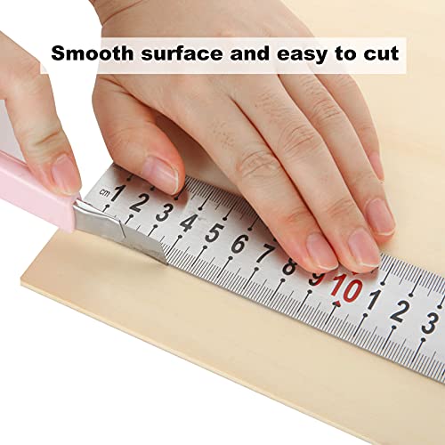 10 Pack Basswood Sheets 3mm 10 x 10 x 1/8 Inch Plywood Board, Thin Natural Unfinished Wood for DIY Crafts Painting, Hobby, Model Making, Wood Burning and Laser Projects