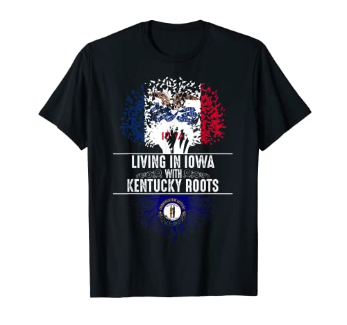 Iowa Home Kentucky Roots State Tree Flag regalo d'amore Maglietta
