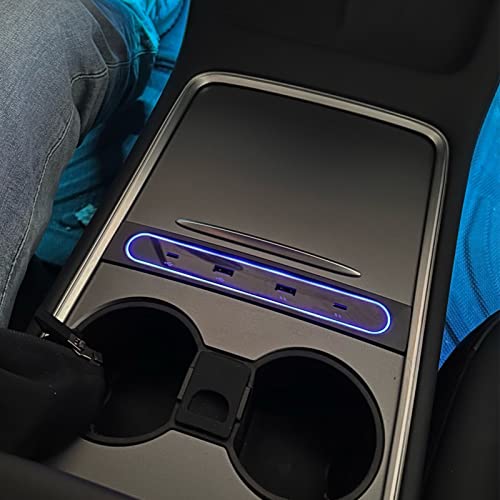Console centrale ordonnée grâce au concentrateur USB LED 4 en 1 multiport - 6