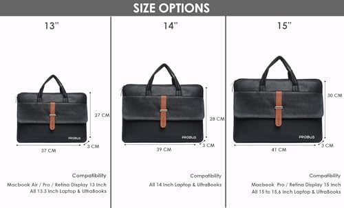 Image of Probus Canvas Laptop Sleeve Case Cover Bag for 13.3 inch | 14 inch | 15.6 inch Laptop for Men /Women
