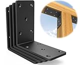 5x5“ Heavy Duty Shelf Brackets，L Brackets for Shelves Fence Pergola Brackets Angle Bracket for Post Wood，90 Degree Corner Bracket，Corner Brace for Floating Shelf Countertop Support Brackets ﻿