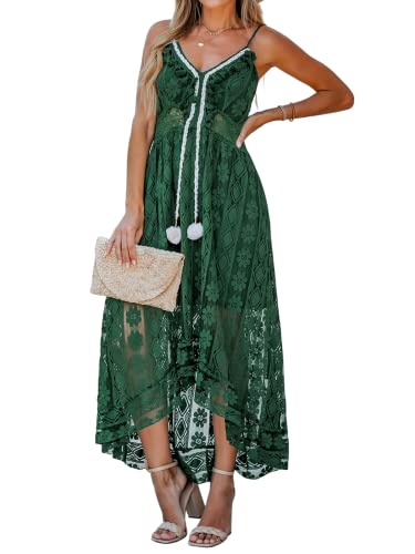 Image of CUPSHE Womens Lace Summer Maxi Dresses 2026 Beach Wear