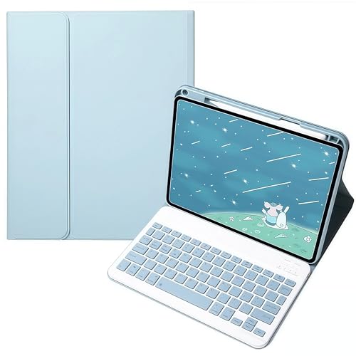 Clavier rétroéclairé pour Xiaomi Mi Pad 7 Pro avec étui magnétique bleu détachable