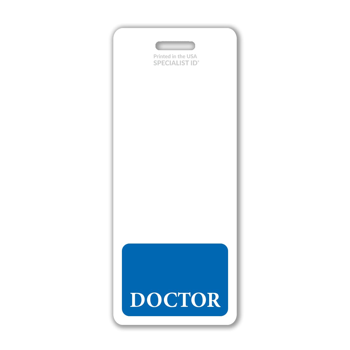 Oversized Doctor Badge Buddy - Vertical Extra Large Badge Buddies for Doctors - 2 1/8 X 5 1/2 Role Identification Card Backer - USA Printed by