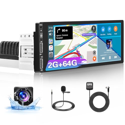 Inefala 1 DIN Autoradio Android 13 con Carplay y Android Auto