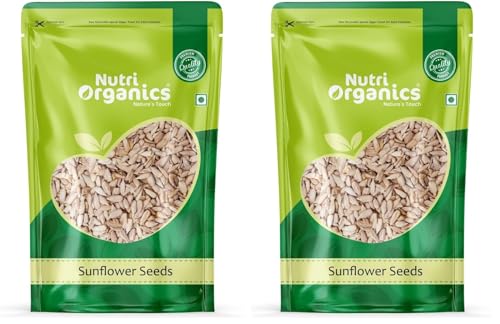 Image of NutriOrganics Raw Sunflower Seeds For Eating,High In Protein And Fiber&Gluten Free,500Gm (Pack of 2)