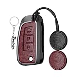 ️Matériau : la coque de clé est fabriquée en alliage de zinc à deux couches et en cuir de vachette de haute qualité. Le cadre en métal protège efficacement contre les chocs et les rayures, tandis que la doublure en cuir absorbe les chocs quotidiens. Ainsi, vos clés sont entièrement protégées et le risque de rayures et de bris est minimisé.