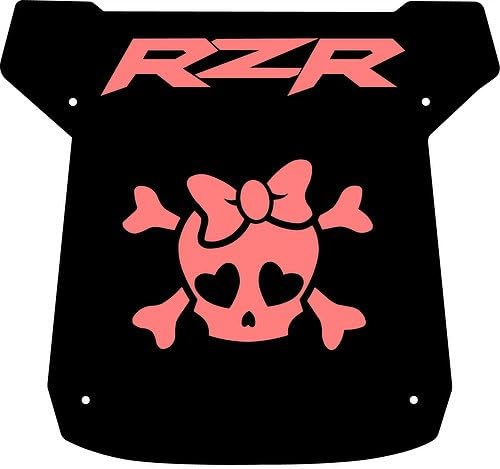 RZR 900 1000 XP1K POLARIS GIRL SKULL WITH BOW ROOF GRAPHIC Turbo DECAL STICKER Black