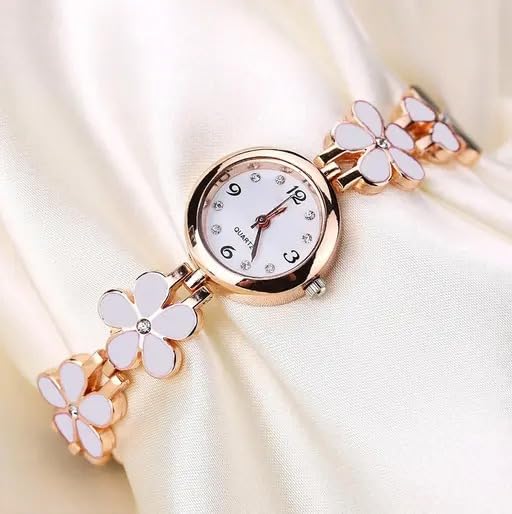 Image of FROZIL Analog 3 Different Color Flowered Dial Watch and Bracelet for Womens and Girls Combo Watches for Women and Girl Pack of 3
