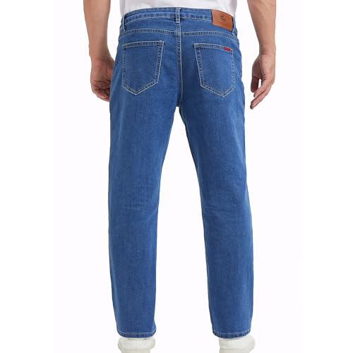 COEVALS CLUB Men's Straight Leg 5-Pocket Regular Fit Workwear Flex Jeans2