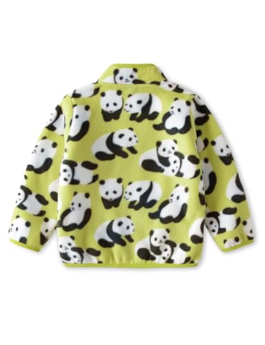 Image of Kids Printed Polar Fleece Jacket Toddler Baby Boys Girls Autumn Winter Warm Sherpa Lining Outerwear Soft Lightweight