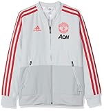 adidas Jungen Manchester United Präsentationsjacke M Clear Grey/Blaze Red