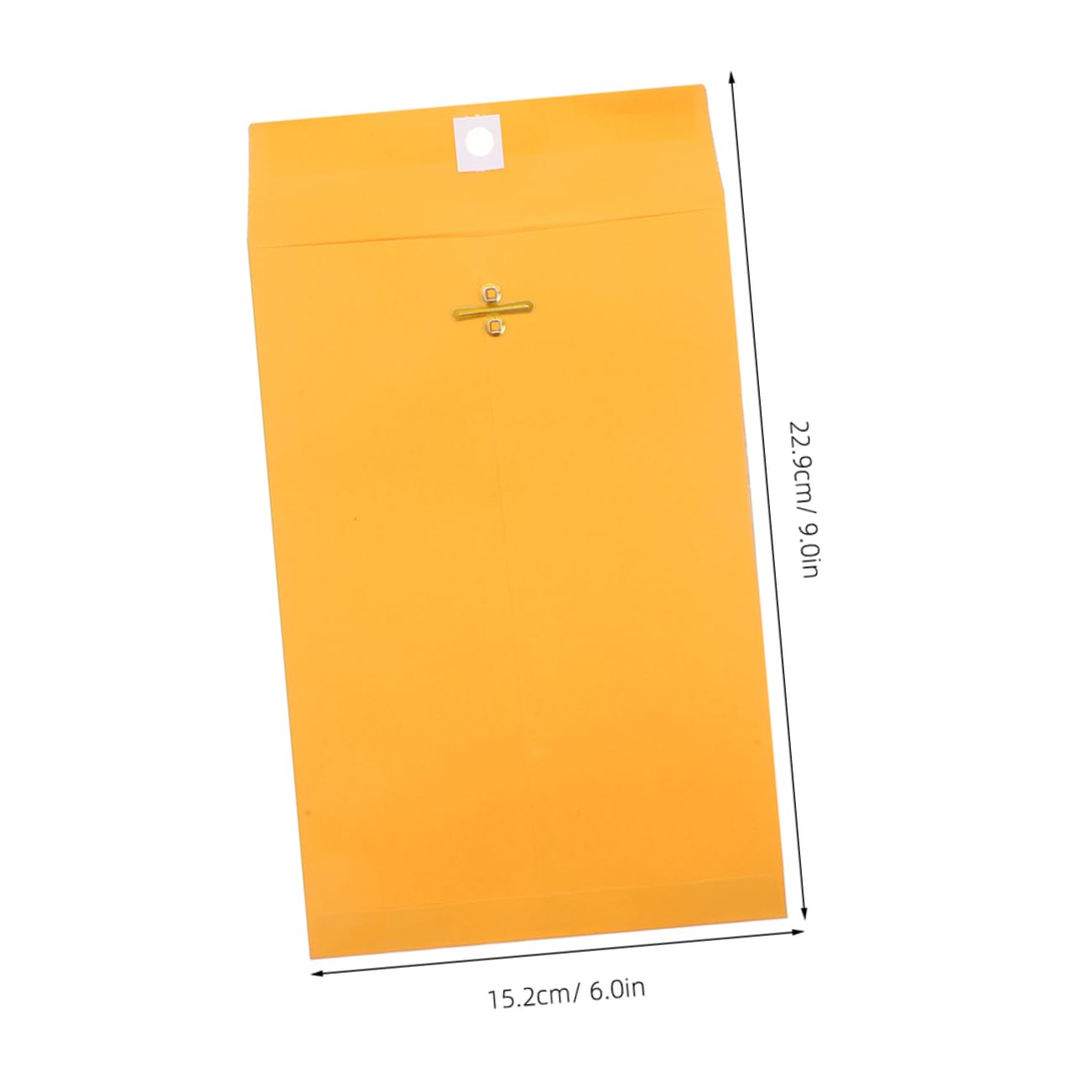 Enveloppe à Fermoir 100 Pièces en Papier Kraft Jaune, Format Mini