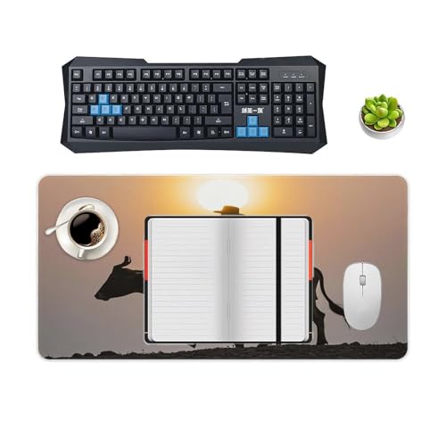 Mouse Pad Gaming Bull Riding Silhouette 60x30 cm miniatura 4