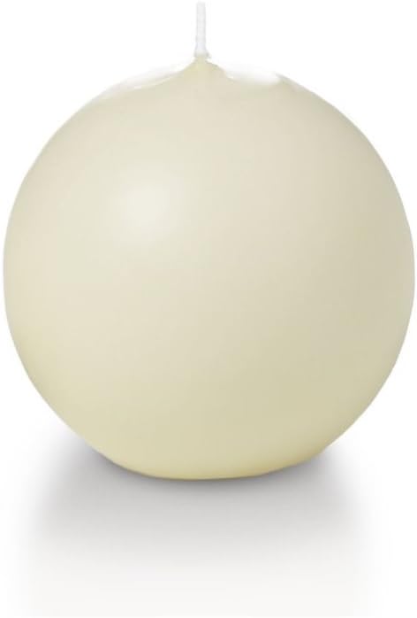 2.8" Ivory Sphere/Ball Candles - 3 per pack