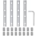 Produktbild QINERSAW 4 Stück Alu Streckenverbinder 45x45 Aluprofil Verbinder Aluminiumprofil Verbinder Aluminium Streckenverbinder Konstruktionsprofile Verbinder mit 16 Schrauben und 1 x Schraubenschlüssel