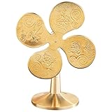 Amosfun Retro Messing Windmühle Statue Filigrane Feng Shui Deko Für Zuhause Und Büro Handgefertigte Windrädchen Skulptur Als Glücksbringer Und Dekoratives Tischornament
